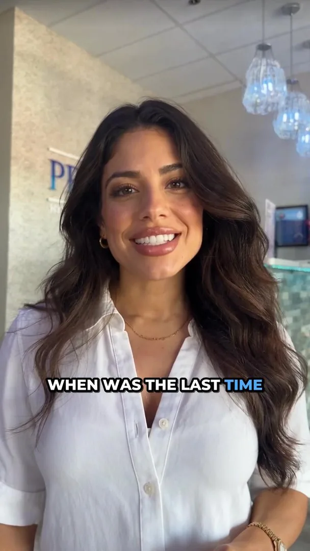 Frame from a short-form vertical video opening on a question about recovery routines.